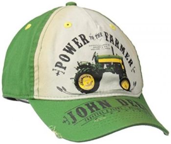 JA1308-0363-GR - Casquette vieillie JOHN DEERE Power To The Farm