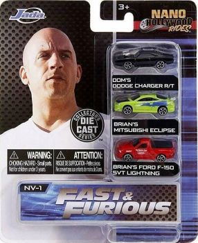 JAD253201000 - Nano Hollywood rides - 3 Voitures FAST AND FURIOUS Set 1
