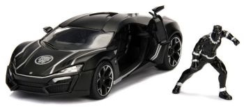 JAD253225004 - LYKAN Hypersport noire Black Panther Marvel Avengers avec figurine incluse