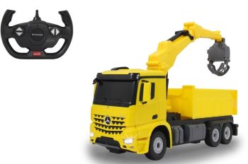 MERCEDES Arocs avec benne déposable et grue Radiocommandé