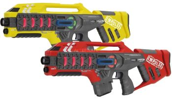 JAM410083 - 2 Fusils à impulsion laser Rouge et jaune