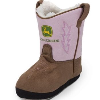 JFC320PT-L - Pantoufles bottes de cow-boy roses JOHN DEERE - pointure : 25/26