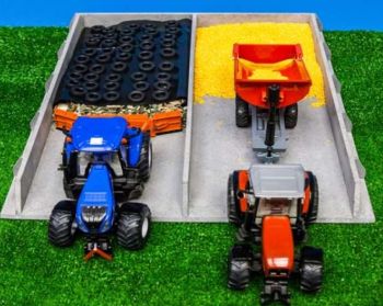 KID610117 - Silo double en bois effet béton