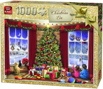 KING05683 - Puzzle 1000 Pièces Réveillon de Noël