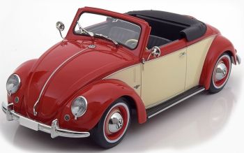 KKS180111 - VOLKSWAGEN Beetle Cabriolet 1949 rouge et blanc