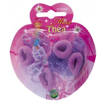 LPB32244 - Accessoires Miss théa pour cheveux Rose ou violet - Coloris aléatoire