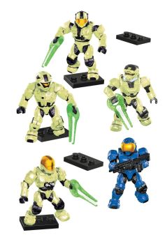MEGA97199 - Pack de 5 Personnages avec accessoires HALO Attaque de Zombie - 40 Pièces