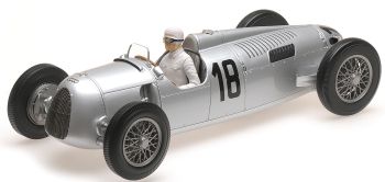 MNC155361018 - AUTO UNION Typ C Winner Internationales Eifelrenenn 1936 B. Rose avec le pilote