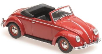 MXC940052131 - VOLKSWAGEN Beetle cabriolet ouvert 1950 rouge
