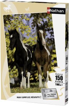NAT868049 - Puzzle 150 Pièces – Deux poulains