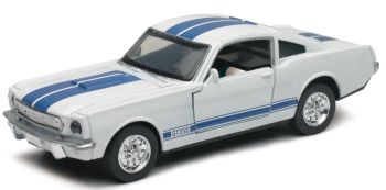 NEW51393C - FORD Shelby GT350 blanche à bandes bleues