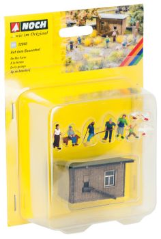 NOC12040 - Fermiers avec oies et abris