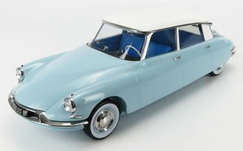 NOREV121564 - CITROEN DS 19 1959 bleue nuage toit blanc carrage