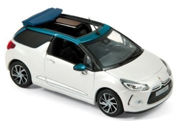 NOREV155298 - CITROEN DS3 Cabrio "Blanc nacré et emeraude" (2015)