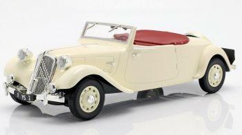 NOREV181440 - CITROEN Traction cabriolet  ouvert 11B 2 portes 1939 crème