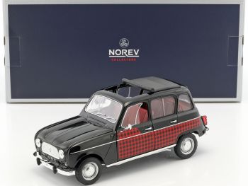 NOREV185242 - RENAULT 4 La Parisiènne 1964 noire à damier rouge