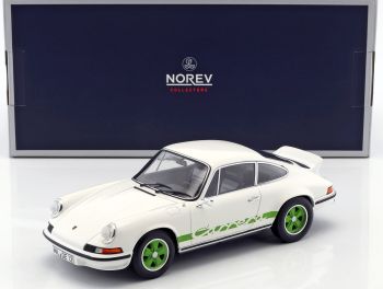 NOREV187636 - PORSCHE 911 Carrera RS Touring 1973 blanche marquage Carrera