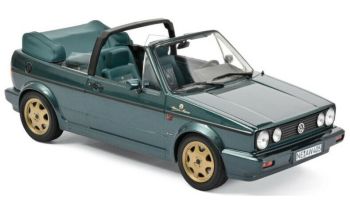 NOREV188439 - VOLKSWAGEN Golf cabriolet ouvert 1990 Etienne Aigner verte métallisée
