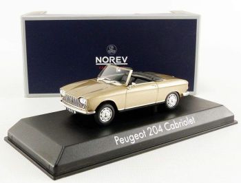 NOREV472443 - PEUGEOT 204 cabriolet ouvert 1967 beige métal