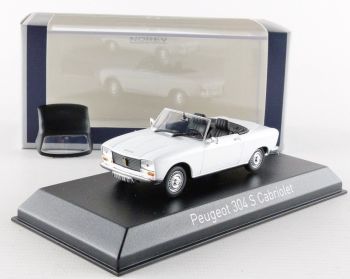 NOREV473410 - PEUGEOT 304 S Cabriolet blanc Alaska avec capote retirable