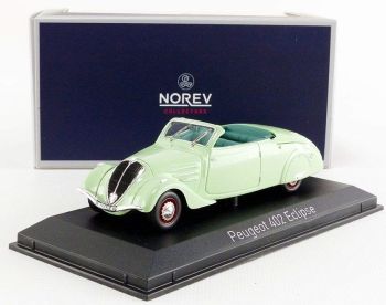 NOREV474218 - PEUGEOT 402 Eclipse cabriolet ouvert vert pale 1937