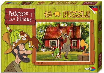 NORI606031341 - Puzzle 48 Pièces Pettersson & Findus - A la maison  24 x 18 cm