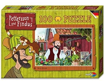 NORI606031353 - Puzzle 100 Pièces Pettersson & Findus - Dans le jardin 36 x 24 cm