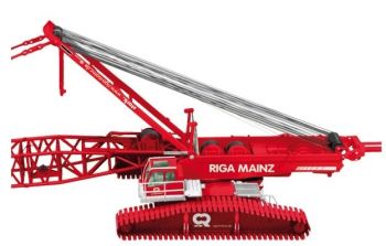 NZG843/05 - Grue LIEBHERR LR1600/2 sur chenilles avec derrick RIGA MAINZ