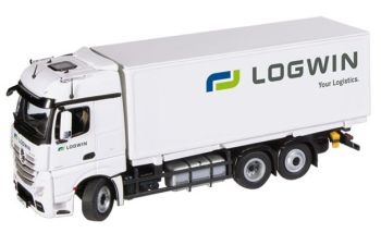 NZG8451/01 - MERCEDES BENZ ACTROS FH25 6x2 porteur et caisse rigide déposable Logwin