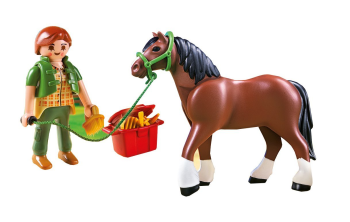 PLAY5108 - Cheval et palefrenière - 16 Pièces