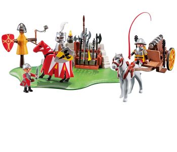 PLAY5168 - Set Anniversaire Tournoi Des Chevaliers Avec Canon  - 57 Pièces