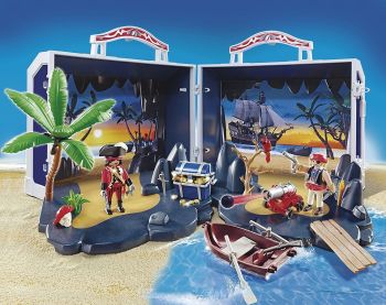 PLAY5347 - Valise Île au trésor des pirates - 78 Pièces