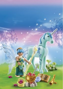 PLAY5441 - Fée Guérisseuse Avec Licorne Bleue - 29 Pièces