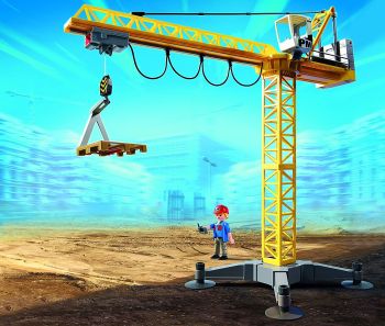 PLAY5466 - Grande Grue De Chantier Avec Télécommande - 32 Pièces