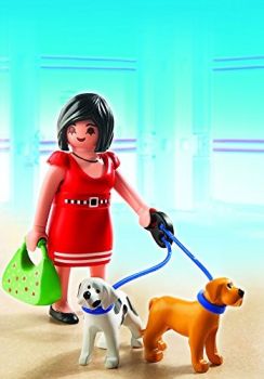 PLAY5490 - Femme Avec Chiots  -9 Pièces