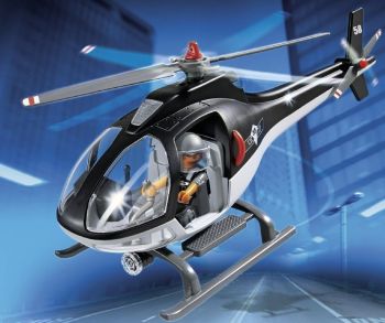 PLAY5563 - Hélicoptère Avec Policier  - 16 Pièces