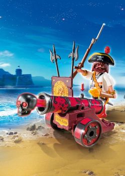 PLAY6163 - Pirate avec canon rouge - 31 Pièces