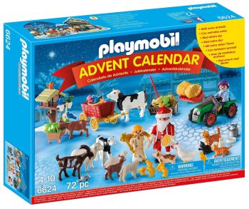 PLAY6624 - Calendrier de l'avent PLAYMOBIL : A la ferme - 72 Pièces
