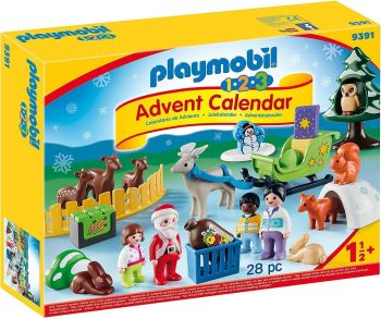 PLAY9391 - Calendrier Avent 1.2.3 Père Noël Animaux forêt