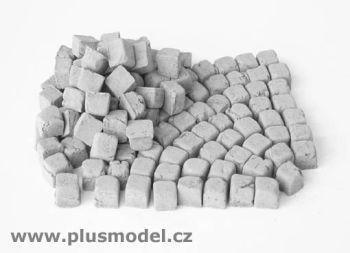 PLS136 - Pavés miniatures pour diorama de forme carré gris granite