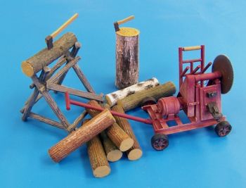 PLS436 - Banc de scie avec x et outils miniatures à assembler et à peindre