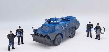 PER723NDDL - BERLIET VXB 170 VBRG version Lame Gendarmerie ZAD- Notre-Dame-des-Landes avec 4 figurines
