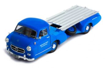 IXORAC342 - MERCEDES transporteur voiture de course 1955 Bleu