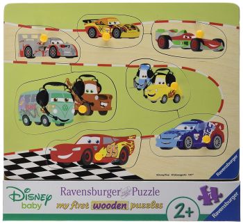 RAV036868 - Puzzle Bois - 9 Pièces - Disney Babies - CARS et ses amis - 24 x 21 cm
