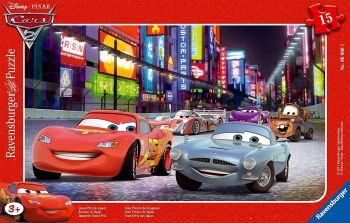 RAV060061 - Puzzle cadre - 15 Pièces - Cars 2 - 29 x 19 cm