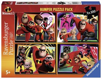 RAV06975 - 4 Puzzles - 100 Pièces - Les INDESTRUCTIBLES II - 36 x 26 cm