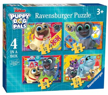 RAV069880 - 4 Puzzles - 12,16,20,24 Pièces - Le monde de Bingo et Rolly