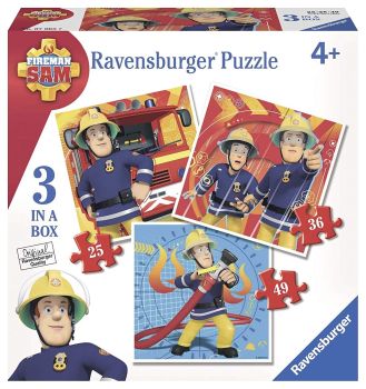RAV070657 - 3 Puzzles - 25,36,49 Pièces - Sam le Pompier