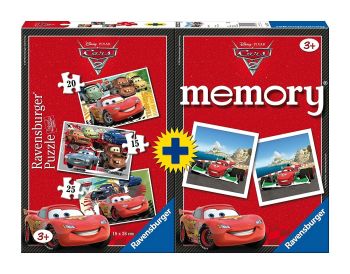 RAV072279 - 3 Puzzles - 15,20,25 Pièces et Mémory - CARS 2