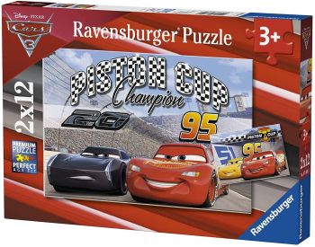 RAV07609 - 2 Puzzles - 12 pièces - Piston Cup CARS 3